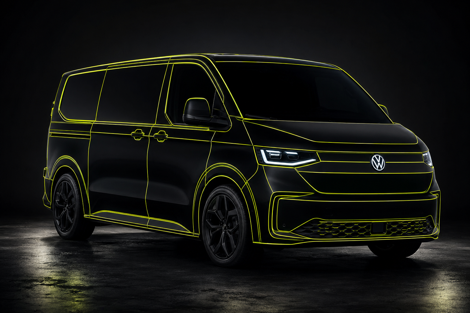Transporter mit modularen Folierungs-Segmenten in Akzentgelb